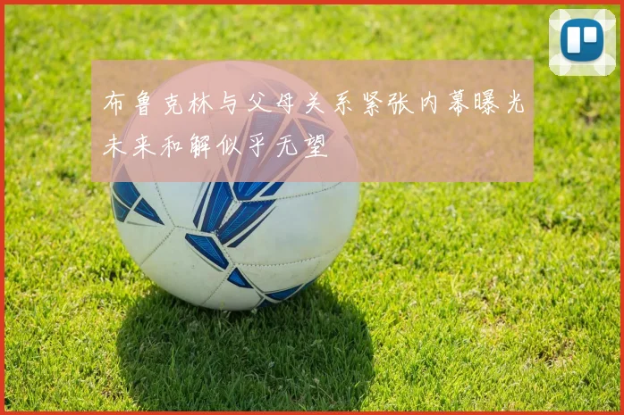 布鲁克林与父母关系紧张内幕曝光未来和解似乎无望